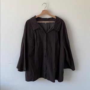 FLAX Corduroy Button-Up Top/Jacket